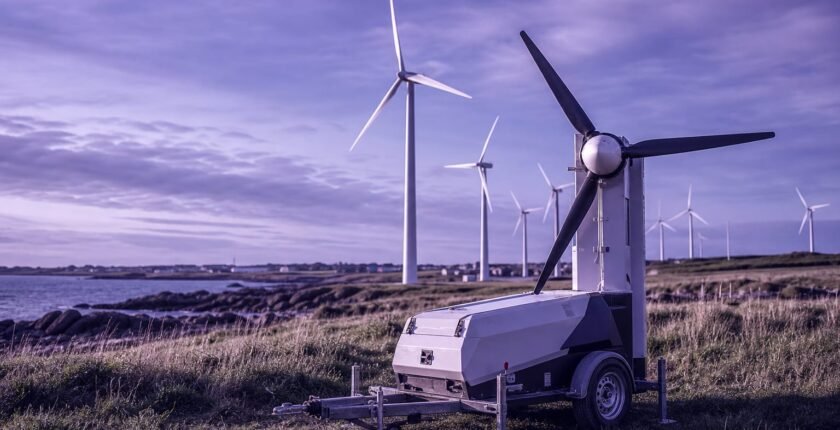 Dutch two-blade portable wind turbine for storm resilience