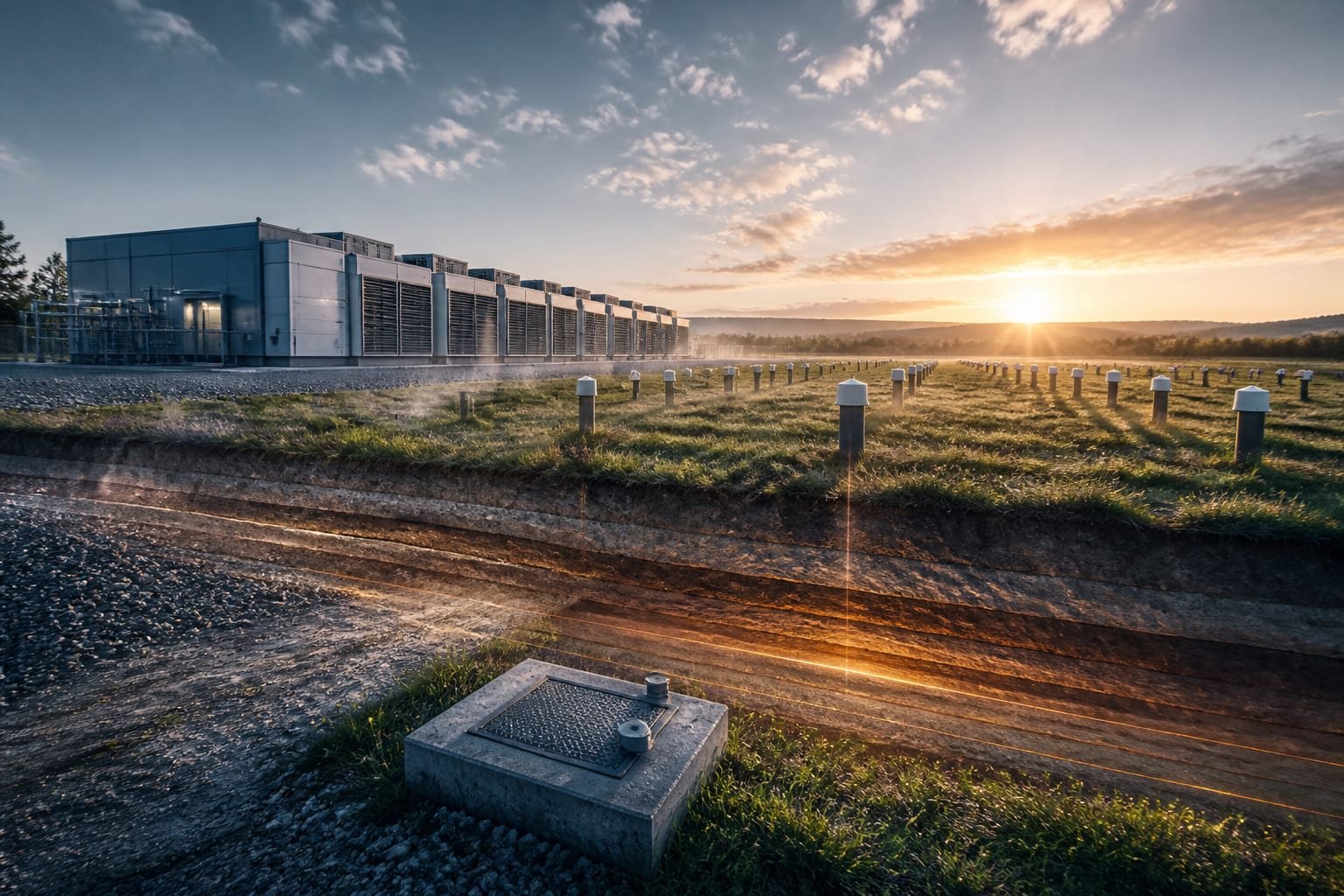 Seasonal heat storage for data center waste heat