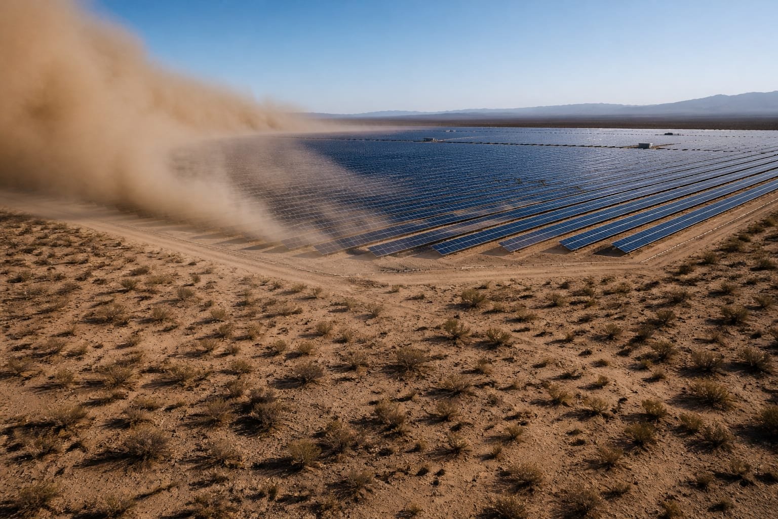 Solar farms cut Gobi dust and clear Chinese skies